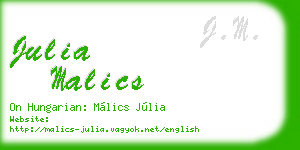 julia malics business card