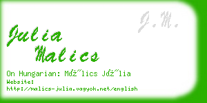 julia malics business card